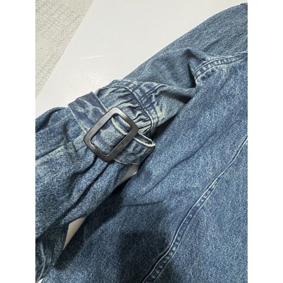 Vintage Keren Hart Womens Denim Jacket Balloon Sleeves Boho Jean Poof Puff Small - Picture 7 of 12